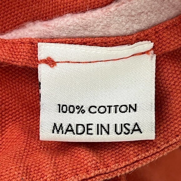 Esby Apparel Pants Women's 6 Orange Cotton Canvas Wide Leg High Rise Boho 70s - Picture 11 of 11